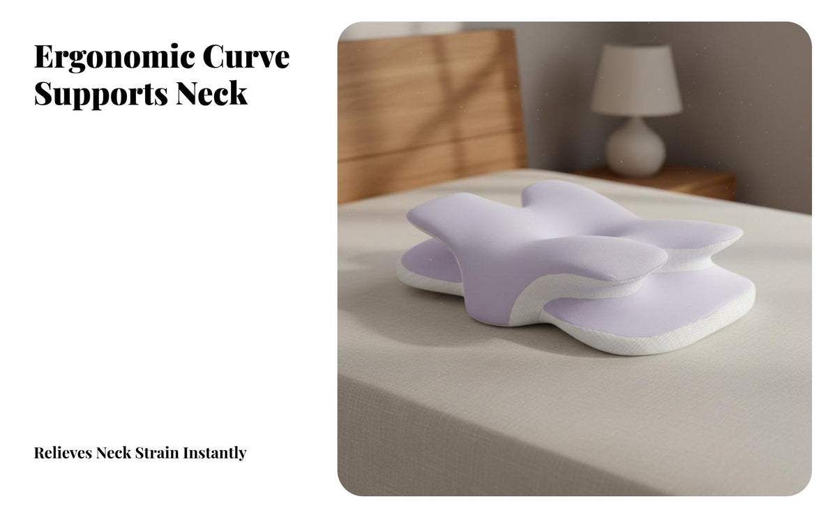 Side Er Pillow Slow Recovery Ergonomic Memory Foam Pillow Pressure Relief Product for Beauty Conscious People, Adults, Resting, Napping, Bed