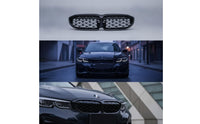Glossy Black Car Grille with Mesh Insert ABS Front Grille Mesh Long-Lasting Painted