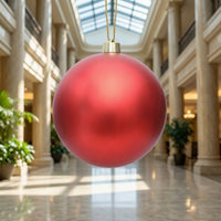 Ornament Ball with Hanging Cap Matte Christmas Ball Ornaments Christmas Ornament Spherical Bauble Traditional for Mantel