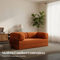 Fold-out Modular Floor Couch Transformable Design Foldable Floor Sofa Space-Saving Household Furniture for Students, Couples, Small Apartments