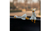2 Pieces Cute Duck Car Ornaments Adorable Duck Dashboard Decorations Cartoon Car Dashboard Ornaments Kawaii for Drivers, Commuters