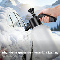 Handheld Foam Sprayer Bottle Translucent Foaming Pump Sprayer Measuring Scale Cleaning Tool Interchangeable Nozzles