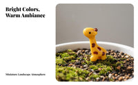 Cute Miniature Giraffe Figurine Vivid Details Tiny Giraffe Figurine Stable Base for Gardeners, DIY Enthusiasts, Terrarium, Bonsai, Desktop