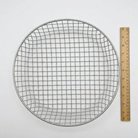 Galvanised Metal Sieve Strainer, 43cm Round Woven Wire Sieve for Gardening, Silver-Colored Fine Mesh Sifter