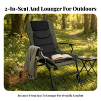 0 to 180 Range Recline Full Padding Fishing Chair Bed Folding Fishing Chair