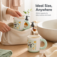 Portable Travel Mouthwash Cup for Kids and Couples - Bathroom Tumbler