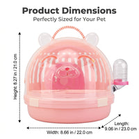 Portable Pet Carrier with Top Entry, Small Animal Travel Cage and Hamster Carrier with Handle, Outdoor Bird Carrier for Small Animal Travel