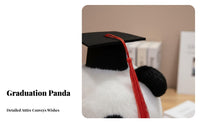 Cute Design Stuffed Toy Panda Graduation Gift Soft and Cuddly Graduation Panda Stuffed Toy 3D PP Cotton Filling for Graduates, Students