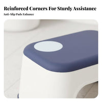 Adaptable Curved Top Plastic Stool Minimalist and aesthetic Small Bench Lightweight Household Furniture Waterproof for Children, Parents, young children, Bathroom, Living Room, Entryway