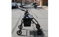 4 Wheel Shopping Mobility Aid Anti-Fall Support Rolling Mobility Aid Foldable Rolling Shopping Carrier Adjustable Height for Seniors, Elderly, Rehabilitation, Outdoor