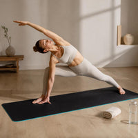 TPE Yoga Mat for Fitness and Exercise, Extra Wide and Thick, Double-Sided Non-Slip, Minor Imperfections
