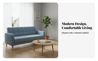 Nordic Design 3-Seater Fabric Sofa Modern Minimalist Design 3-Seater Settee Economical Living Room Furniture Space-Saving for Apartment Dwellers, Small Families, Homeowners, Home