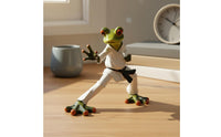 Birthday Gift Kung Fu Frog Figurine Creative Design Combat Arts Frog Statue Lifelike Shape for Office