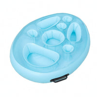 Buoyant Ice Bar Tray Easy to Inflate Buoyant Drink Holder Stable Inflatable Pool Bar for Party Hosts