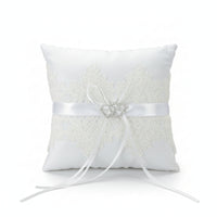 Wedding Band Pillow White Band Bearer Pillow Soft for Engagement Party