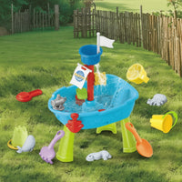 Pirate Ship Sand and Water Table Playset Sensory Pirate Ship Water Table Interactive for Young Children, Kids, Outdoor, Backyard, Sandbox