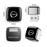 CarPlay Wireless Adapter (Silver, Metal)