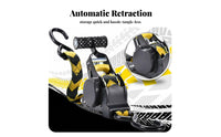 Tangle-Tangle-Resistant Self-Retracting Cargo Strap Wear-Resistant Self Retracting Tie down High Break Strength for Boaters