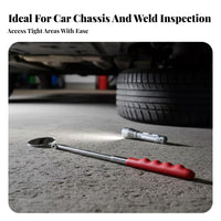 Telescopic Inspection Mirror Adjustable Reach Extendable Mechanic Mirror Retractable Inspection Tool Clear Distortion-Clear View