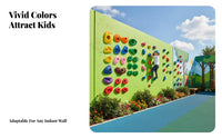 25 Pieces Indoor & Outdoor Use Plastic Climbing Grips Set Non-Slip Textured Grip Rock Climbing Holds Various Shapes Playground Equipment Multi-Shaped for Toddlers, Parents, Kindergarten, Backyard, Playroom, children's Room