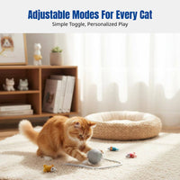 Automatic Cat Play Ball, Smart Rolling, Bite-Resistant, Quiet, Multi-Speed, Obstacle Avoidance, Random Color
