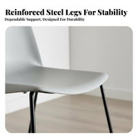Modern Design Nordic Design Dining Chair Easy to Clean Minimalist Metal Leg Chair Lightweight Indoor Seating Space-Saving for Business Owners, Homeowners, Event Planners