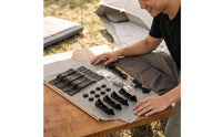 Curved Metal Brackets Roof Tent Installation Kit Gray Storage Pouch Roof Tent Mounting Kit Hook Cord Camping Gear Strap Clip