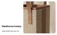 Woven Basket with Handles Woven Container Basket Rectangular