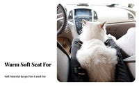 Warm and Comfortable Pet Car Console Seat Washable Cushion Console Dog Car Seat Non-Slip for Road Trips, Vet Visits, Home