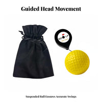 Improves Hitting Accuracy Golf Head Position Coach Develops Muscle Memory Retractable Swing Training Ball Instant Feedback for Beginners