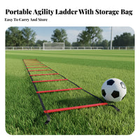 Long-Lasting Agility Ladder Portable with Carrying Bag Speed Ladder Easy to Keep Sports Equipment Tangle-Tangle-Resistant Design for Athletes, Coaches, Kids, Outdoor, Gym