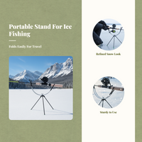 Ice Fishing Rod Holder, Foldable Stainless Steel, Adjustable