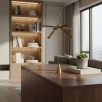 Balancing Dragonfly Figurine Modern Minimalist Home Golden Finish Tone Room Highlight for Entryway