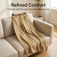 Work Trousers for Women UK with High Waisted Wide Leg, Ladies Office in Breathable Blend, Sizes S to 3XL