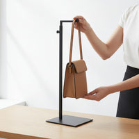 Metal Purse Display Rack Sturdy Purse Display Stand Minimalist Design Countertop Bag Holder for Boutique Owners, Commerce Show, Closet Organization