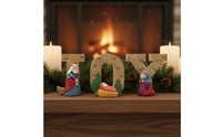 Resin Letter Ornament Cute Design Decor Set for Holiday