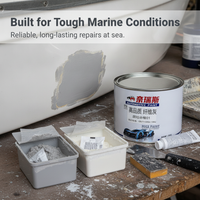 2KG High-Capacity Fiber Reinforced Putty for Car Metal Furniture Repair, Oil and High Temperature Resistant