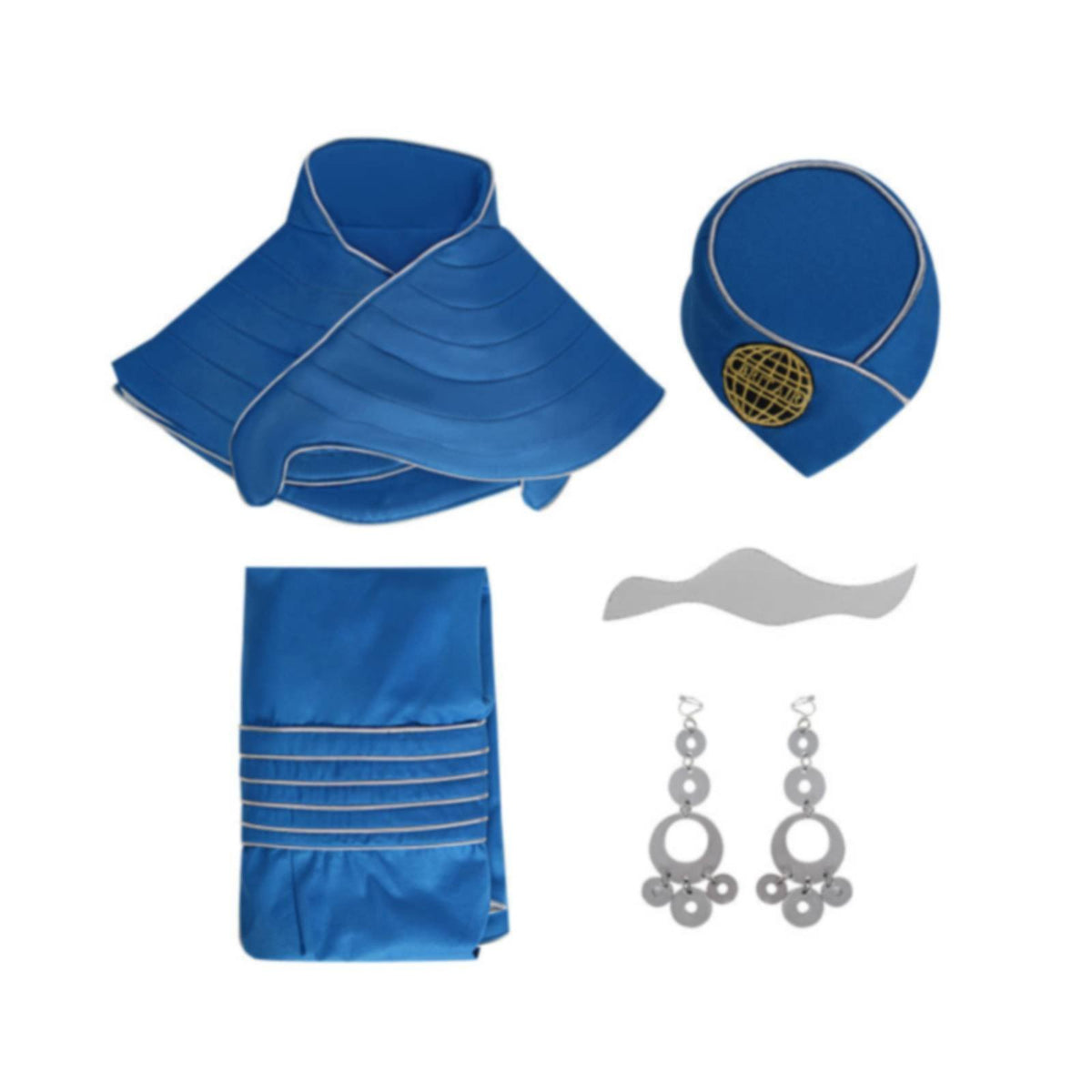 Aviation Attendant Cosplay Costume Full Set Aviation Attendant Costume Air Stewardess Outfit for Halloween