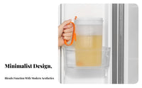Space-Saving Plastic Cold Water Pitcher Easy to Clean Refrigerator Door Water Jug Included for Families, Hosts, Kitchen, Parties, Barbecues