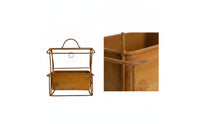 Iron Planter with Geometric Frame Sleek Hanging Planters Contemporary Pots for Patio