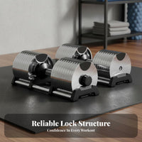 Adjustable Dumbbell Reliable Fastening System Adjustable Dumbbells Versatile Instant Adjust Dumbbell Set for Women, Beginners