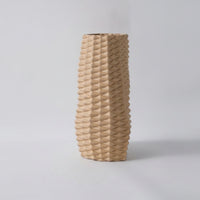 Ceramic Vase Tall Flower Holder Faceted for Hotel Lobby, Interior Designers