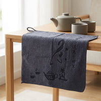 Super Absorbent Microfibre Cloth Tea Towels, 30cm X 30cm Microfibre Cloth with Hanging Loop, Polyester Blend for Kitchen and Tea Ceremony
