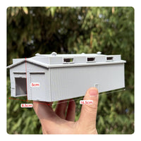 1/160 Railroad Shed DIY N Scale Train Depot Diorama Piece Miniature Rail Warehouse