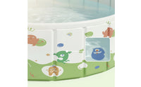 Easy to Store Children's Pool with Drain Hose Portable Foldable Pool Compact Non-Slip for Toddlers, Garden