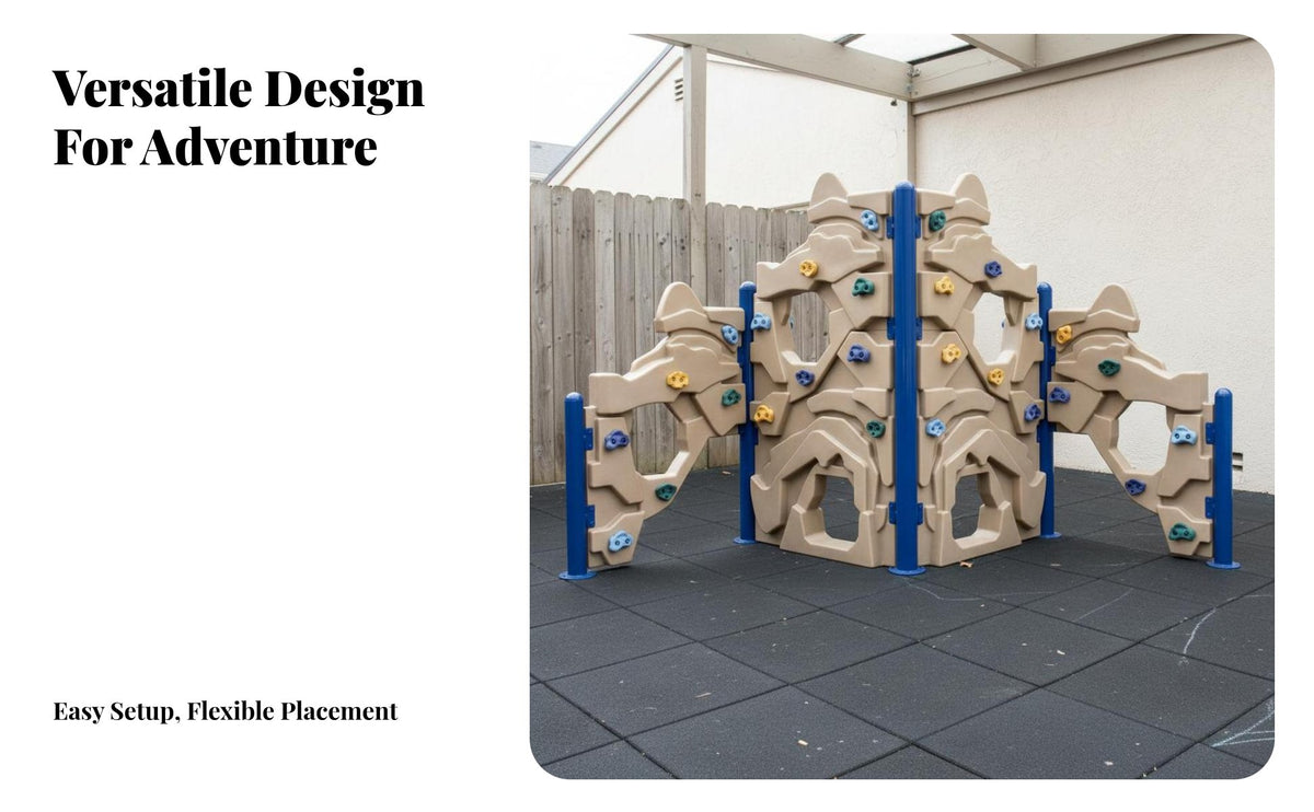 Kids Climbing Wall Multi-Functional Rock Climbing Structure Sturdy and Standing Jungle Gym for Young Children, Parents, Playroom, Backyard