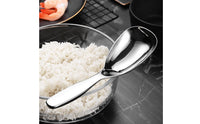 Serving Spoon Comfortable Grip Stainless Steel Rice Spoon Metal Rice Ladle for Restaurant, Cafeteria