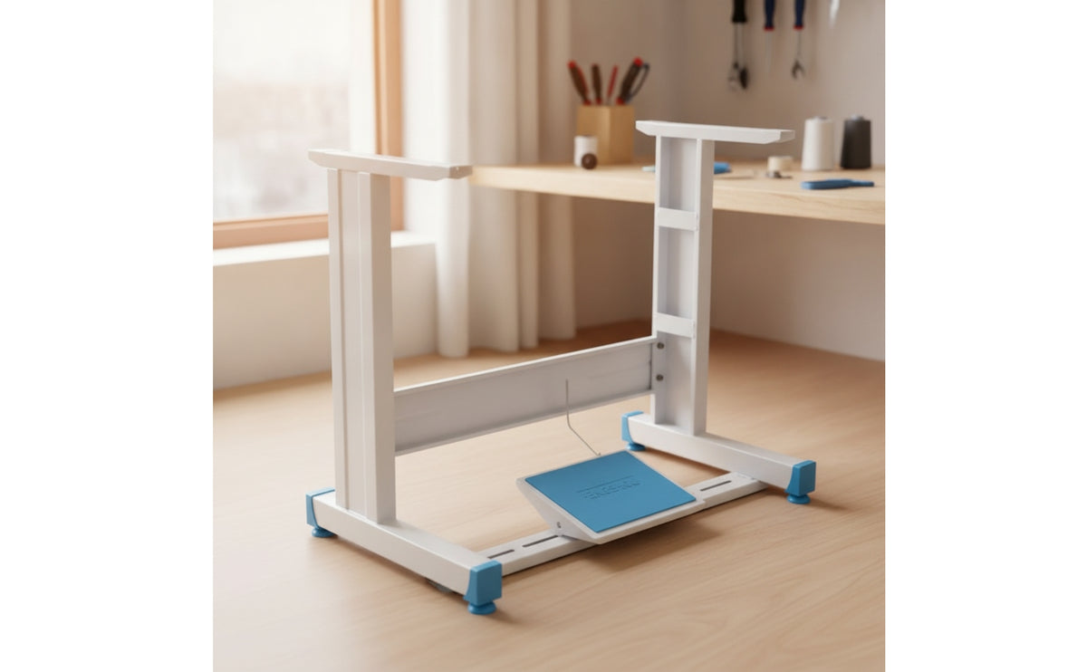 Industrial Stitching Apparatus Stand Metal Stitching Apparatus Frame with Foot Pedal Commercial Grade for Seamstresses
