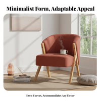 Upholstered Single Sofa Nordic aesthetic Lounge Chair Minimalist Design Comfortable for Homeowners, Bedroom