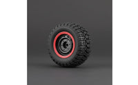 4 Pieces Rough-Terrain RC Tire Deep Traction Design Mounted RC Tire Grippy Traction Toy Vehicle Part for Rock Crawling